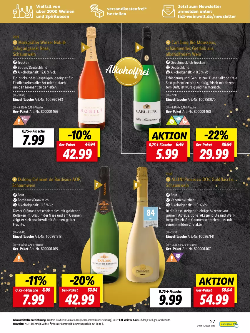 Aktueller Prospekt Lidl - Beste Weine für jeden Anlass - von 29.11 bis 31.12.2021 - strona 27