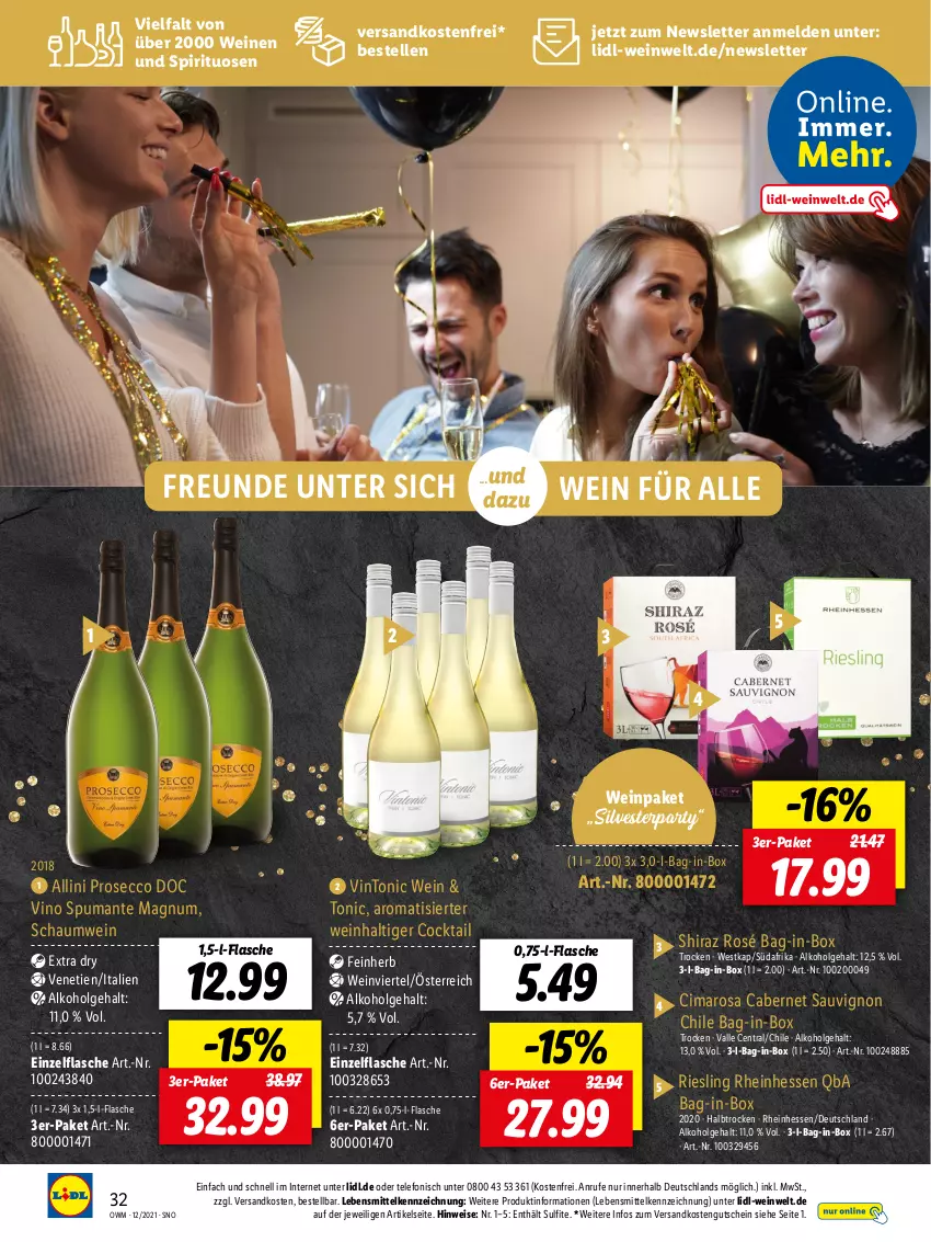 Aktueller Prospekt Lidl - Beste Weine für jeden Anlass - von 29.11 bis 31.12.2021 - strona 32