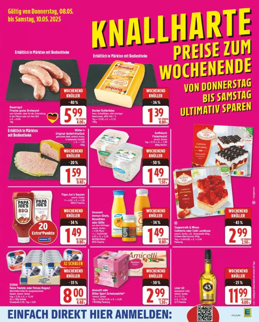 Aktueller Prospekt Edeka - Prospekte - von 05.05 bis 10.05.2025 - strona 17 - produkty: eis, elle, fleisch, fleischsalat, gin, heidefrühstück, keks, kekse, LG, salat, Ti
