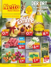 Gazetka promocyjna Netto Marken-Discount - Filial-Angebote - Gazetka - ważna od 08.04 do 08.04.2023 - strona 1 - produkty: angebot, bestpreis, bohne, brut, butter, champagne, eis, fleisch, gin, irische butter, jacobs, jacobs krönung, kaffee, kerrygold, lindt, ndk, reis, rind, rouladen, spargel, Ti, toffifee, usb, wurst, wurst in selbstbedienung, ZTE