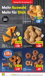 Gazetka promocyjna Lidl - Aktionsprospekt - Gazetka - ważna od 03.02 do 03.02.2024 - strona 4 - produkty: angebot, apfel, Apfeltasche, brot, brötchen, coupon, Donut, eis, haselnuss, Käse, Laugenstange, mars, Meister, ndk, nuss, Schal, Schale, Tasche, Ti