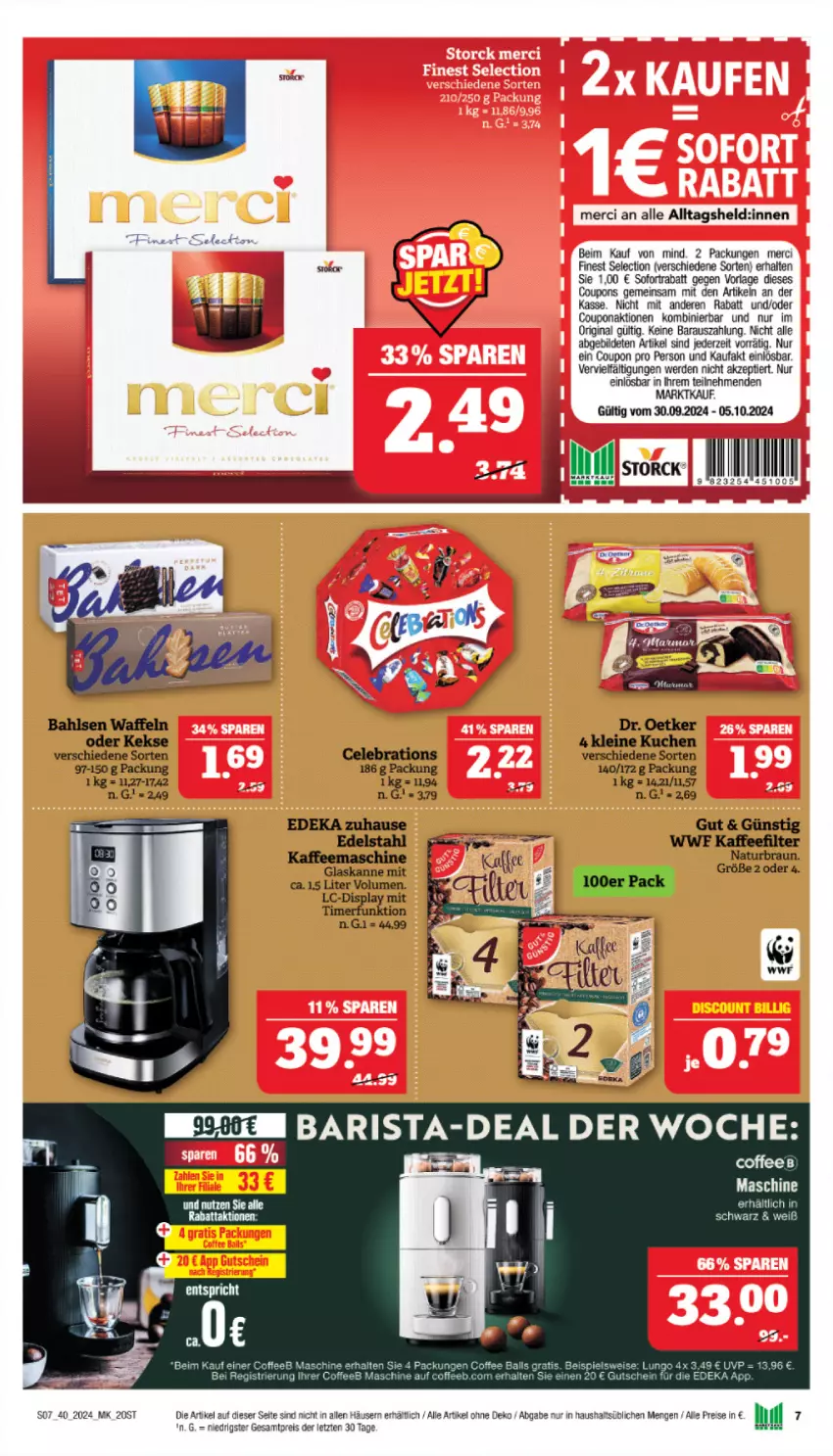 Aktueller Prospekt Marktkauf - Prospekt - von 29.09 bis 05.10.2024 - strona 7 - produkty: braun, coupon, coupons, eis, erde, gin, kaffee, kuchen, leine, mam, merci, natur, reis, sofortrabatt, Ti, ZTE