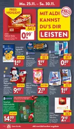 Gazetka promocyjna Aldi Nord - Von Montag - Gazetka - ważna od 30.11 do 30.11.2024 - strona 10 - produkty: Adventskalender, aldi, angebot, angebote, biscotto, braten, Bratheringe, braun, cin, drink, eis, Elektro, elle, erde, ferrero, gutschein, gutscheine, hartweizen, hering, keks, kekse, Kinder, knoppers, leine, LG, Liege, lorenz, merci, Plüsch, red bull, reis, ring, sac, saft, saltletts, schoko, schokolade, schokoladen, storck, tagliatelle, teller, Ti, usb, waffeln, zucker