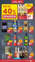 Gazetka promocyjna Aldi Nord - Von Montag - Gazetka - ważna od 30.11 do 30.11.2024 - strona 35 - produkty: aperitif, aperol, Ausstecher, baileys, Becher, Becherovka, beere, beeren, bohne, bohnen, eis, eistee, elle, flasche, frucht, fruchtsaft, gin, heidelbeere, heidelbeeren, hero, jacobs, kaffee, kasseler, keks, kräuter, Lakritz, likör, löslicher kaffee, mac, Mett, metten, Mettenden, pfanne, Pfanner, reis, saft, sahne, tee, teller, Ti, ZTE, zucker