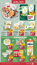 Gazetka promocyjna Aldi Nord - Von Montag - Gazetka - ważna od 30.11 do 30.11.2024 - strona 7 - produkty: alpro, aufstrich, Becher, bio, bio-joghurt, Bio-Käse, brot, butter, drink, eis, frucht, gin, hafer, Haferdrink, joghur, joghurt, Käse, landkäse, leine, mandel, mandeln, mehl, ndk, nuss, reis, Sheabutter, snack, Sweetland, Ti, ZTE