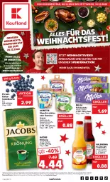 Gazetka promocyjna Kaufland - Gazetka - ważna od 14.12 do 14.12.2022 - strona 1 - produkty: almette, alpenfrischkäse, angebot, angebote, Bau, Becher, beere, beeren, deo, doppelrahmstufe, ente, frischkäse, frucht, fruchtsaft, heidelbeere, heidelbeeren, jacobs, jacobs krönung, Käse, Mett, milka, milka schokolade, saft, Schal, Schale, schoko, schokolade, Ti, valensina, Weihnachtsbaum, ZTE