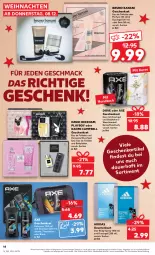 Gazetka promocyjna Kaufland - Gazetka - ważna od 14.12 do 14.12.2022 - strona 14 - produkty: Adidas, angebot, auer, axe, beutel, body, bodylotion, bruno banani, David Beckham, deo, deospray, dove, duschgel, eau de toilette, geschenkset, handtuch, kerze, lack, Lotion, mac, Naomi Campbell, parfum, Playboy, Ti, tuc, weihnachten, ZTE
