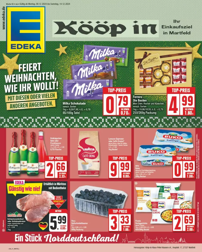 Aktueller Prospekt Edeka - Prospekte - von 09.12 bis 14.12.2024 - strona 1 - produkty: angebot, angebote, Ti