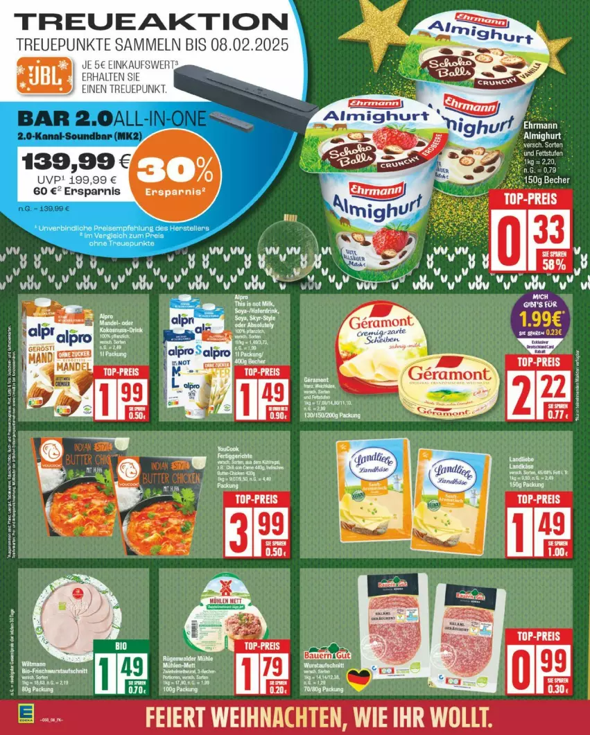 Aktueller Prospekt Edeka - Prospekte - von 09.12 bis 14.12.2024 - strona 8 - produkty: Becher, eis, K2, Käse, landkäse, ndk, reis, soundbar, Ti, top-preis