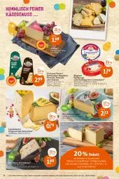 Gazetka promocyjna Tegut - Angebote der Woche - Gazetka - ważna od 16.04 do 16.04.2022 - strona 6 - produkty: angebot, angebote, Bad, bio, blume, camembert, dekoration, gin, hartkäse, Käse, korn, leerdammer, parmigiano, parmigiano reggiano, Pecorino, reggiano, riserva, rotkäppchen, Rügener, rügener badejunge, salz, schnittkäse, Steinsalzkäse, Ti, tisch, weichkäse, ZTE