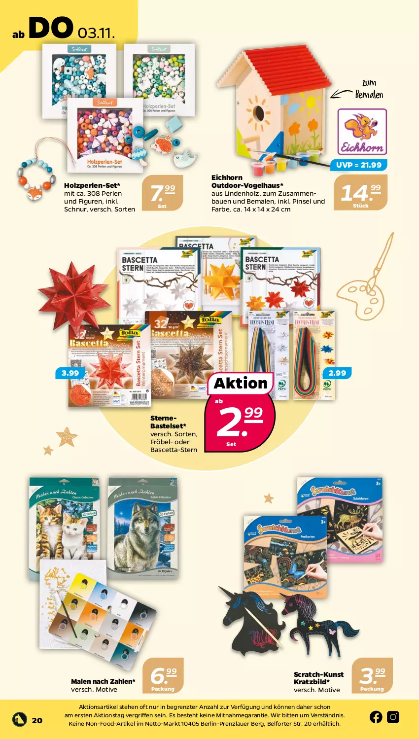 Aktueller Prospekt Netto - Woche 44 - von 31.10 bis 05.11.2022 - strona 20 - produkty: auer, Bau, Holz, perlen, Pinsel, Ti, ZTE