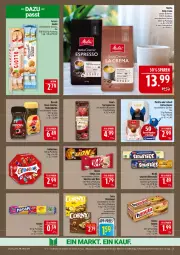 Gazetka promocyjna Marktkauf - Prospekt - Gazetka - ważna od 23.08 do 23.08.2025 - strona 21 - produkty: aktionspreis, bella crema, bellacrema, bohne, bohnen, bohnenkaffee, Brühe, butter, butterkeks, Cap, cappuccino, cin, deka, eis, espresso, frucht, giotto, hafer, kaffee, kakao, keks, kitkat, kraft, Kugel, lion, melitta, müsli, Müsliriegel, nescafe, nuss, reis, riegel, schoko, schokolade, Skyr, smarties, Ti, ZTE