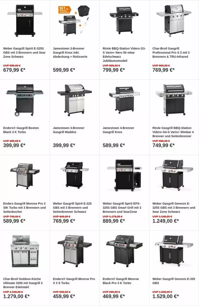 Aktueller Prospekt Obi - Prospekte - von 12.12 bis 20.12.2023 - strona 15 - produkty: char-broil, dell, edelstahl, enders, gasgrill, grill, Jubiläums, Kocher, küche, lack, Mode, nero, rösle, Ti, weber