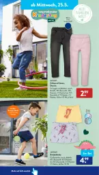 Gazetka promocyjna AldiSud - ALDI Aktuell - Gazetka - ważna od 28.05 do 28.05.2022 - strona 32 - produkty: aldi, Bau, baumwolle, dell, elle, jeans, Kinder, Mode, shirt, shirts, shorts, sweatshorts, Ti, wolle