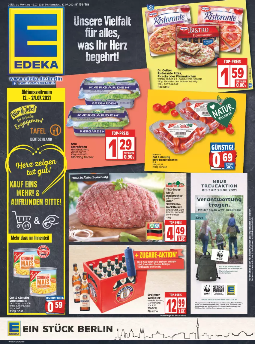 Aktueller Prospekt Edeka - Angebote der Woche - von 12.07 bis 17.07.2021 - strona 1