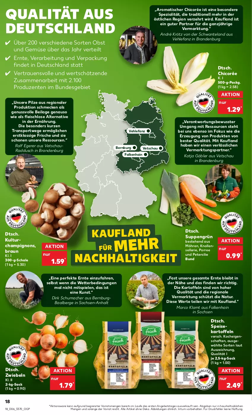 Aktueller Prospekt Kaufland - von 09.02 bis 15.02.2023 - strona 18 - produkty: angebot, braun, champignon, champignons, eis, Elan, elle, ente, fleisch, ilag, kartoffel, kartoffeln, mac, möhren, natur, nuss, obst, Obst und Gemüse, petersilie, pilze, sac, Schal, Schale, Spezi, Spiele, Sport, suppe, suppen, Ti, tisch, und gemüse, ZTE, zwiebel, zwiebeln