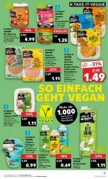 Gazetka promocyjna Kaufland - Gazetka - ważna od 15.02 do 15.02.2023 - strona 17 - produkty: angebot, angebote, auer, aufschnitt, aufstrich, Becher, bio, braten, braun, broccoli, brot, brotaufstrich, burger, Cashew, creme, drink, eis, Falafel, fleisch, fleischsalat, gurke, hafer, joghur, joghurt, Kochcreme, kokos, mandel, natur, nuggets, nuss, reis, Reisdrink, salat, Schal, Schale, schnitzel, soja, Ti, veggie