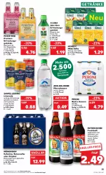 Gazetka promocyjna Kaufland - Gazetka - ważna od 15.02 do 15.02.2023 - strona 33 - produkty: adelholzener, alkohol, aloe vera, Alwa, angebot, angebote, apfel, auer, bier, eis, elle, fever-tree, frucht, fruchtsaft, getränk, getränke, gin, green tea, Hohes C, Holz, kellerbier, limo, limonade, mineralwasser, mit frucht, Mixgetränk, mönchshof, natur, orange, Peroni, radler, saft, säfte, sanpellegrino, Ti, vita, Vitamine, wasser