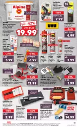 Gazetka promocyjna Kaufland - Gazetka - ważna od 15.02 do 15.02.2023 - strona 43 - produkty: acer, alpina, auto, batterie, batterien, Brei, brie, bügel, decke, eimer, eis, erde, Farbroller, Farbwalzen, Finish, handschuhe, Heißklebepistole, innenfarbe, kleber, lack, Lacke, ndk, Rauch, Ria, Roller, Schal, schuhe, schwamm, Ti, uhu, versandkostenfrei, Wanne