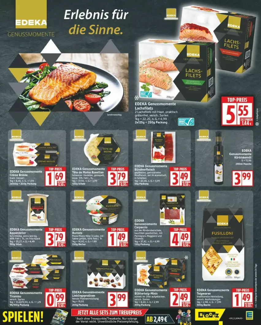 Aktueller Prospekt Edeka - Prospekte - von 28.07 bis 02.08.2025 - strona 11 - produkty: Becher, blätterteig, deka, eis, ente, filet, filets, Käse, lachs, lachsfilet, lachsfilets, nuss, reis, tee, Ti, tiramisu, top-preis, ZTE