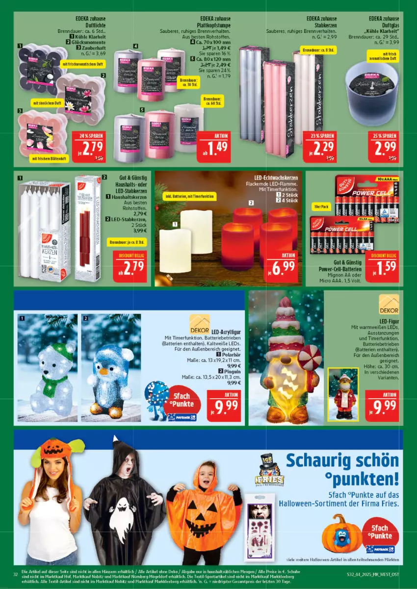 Aktueller Prospekt Marktkauf - Prospekt - von 26.10 bis 01.11.2025 - strona 32 - produkty: auer, batterie, batterien, Blüte, deka, eis, ente, kerze, leds, pingui, reis, Ria, rum, schuhe, Sport, Stabkerze, Ti, timer, tisch, ZTE