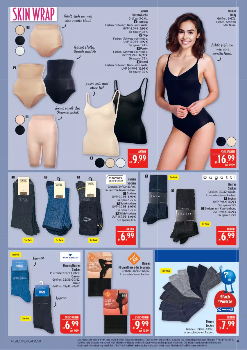 Aktueller Prospekt Marktkauf - Prospekt - von 26.10 bis 01.11.2025 - strona 41 - produkty: Bau, body, eis, gin, hemd, hose, leggings, panty, reis, rum, schuhe, slip, socken, Sport, sportsocken, Strumpfhose, Ti, tom tailor, Unterwäsche