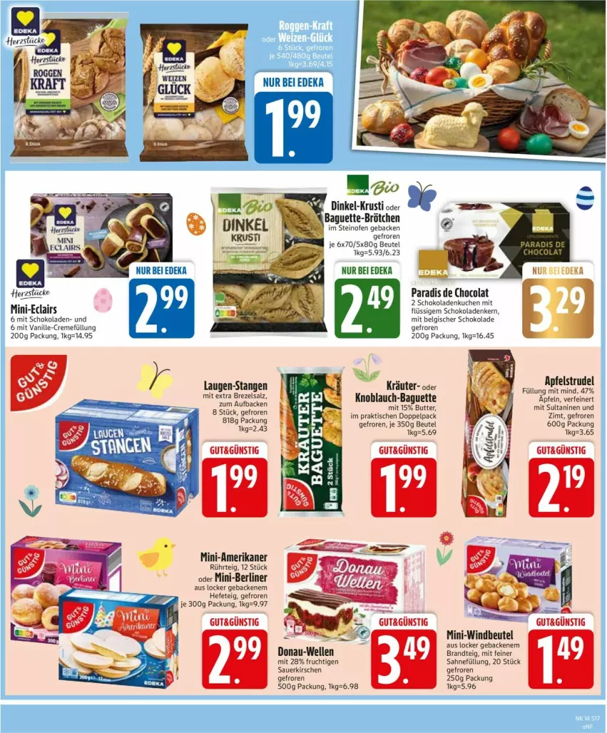 Aktueller Prospekt Edeka - Prospekte - von 30.03 bis 04.04.2026 - strona 19 - produkty: apfel, Apfelstrudel, auer, baguette, berliner, beutel, brandt, brezel, butter, cola, creme, deka, elle, frucht, geback, Hefe, kirsch, kirsche, kirschen, knoblauch, kräuter, kuchen, LG, Ofen, sahne, salz, sauerkirschen, schoko, schokolade, schokoladen, steinofen, Strudel, Ti, tisch, vanille