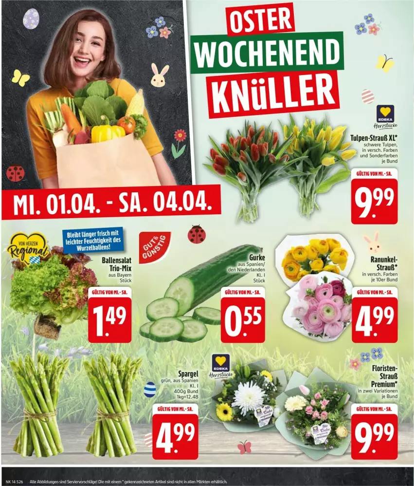 Aktueller Prospekt Edeka - Prospekte - von 30.03 bis 04.04.2026 - strona 28 - produkty: ball, Ria, salat, spargel, Ti