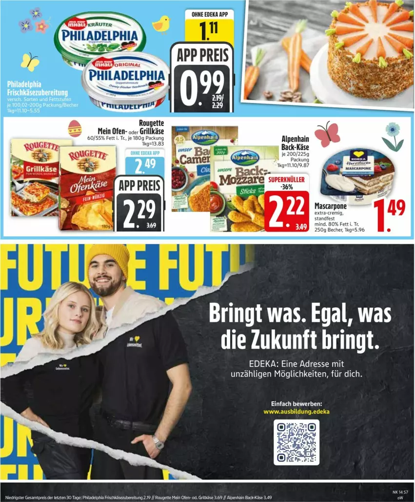 Aktueller Prospekt Edeka - Prospekte - von 30.03 bis 04.04.2026 - strona 9 - produkty: Alpenhain, Becher, deka, elle, grill, Grillkäse, Käse, Ofen, ring, rouge, rougette