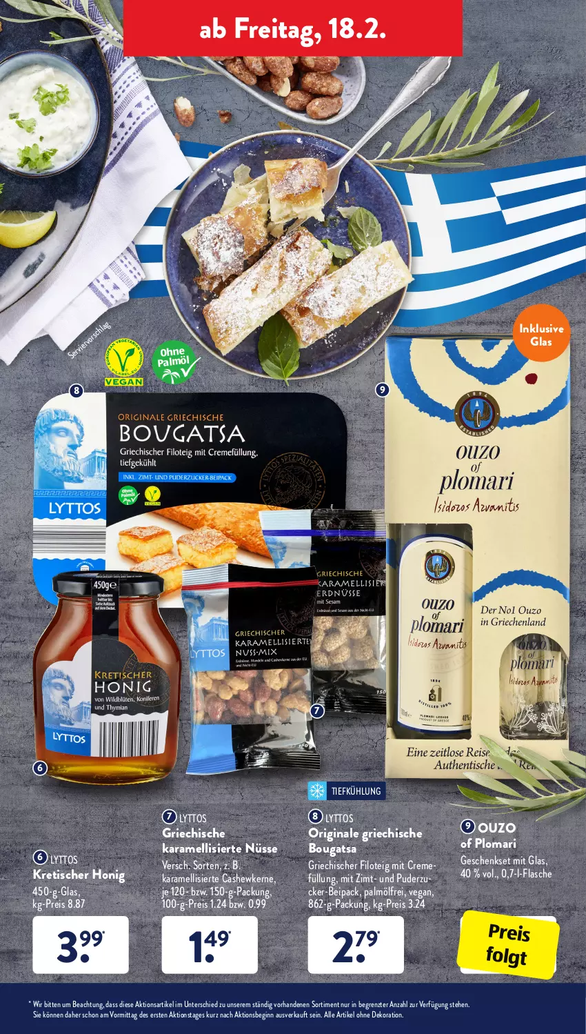 Aktueller Prospekt AldiSud - ALDI Aktuell - von 14.02 bis 19.02.2022 - strona 33 - produkty: aldi, alle artikel ohne dekoration, Cashew, cashewkerne, creme, dekoration, eis, flasche, geschenkset, gin, honig, karamell, LG, ohne palmöl, ouzo, reis, Ti, tisch, ZTE, zucker