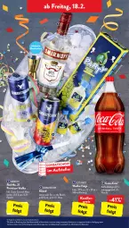 Gazetka promocyjna AldiSud - ALDI Aktuell - Gazetka - ważna od 19.02 do 19.02.2022 - strona 25 - produkty: alle artikel ohne dekoration, Becher, coca-cola, cocktail, cola, dekoration, eis, elle, erfrischungsgetränk, flasche, getränk, gin, Gorbatschow, knallerpreis, LG, likör, Messbecher, premium vodka, reis, smirnoff, teller, Ti, vodka, wodka, ZTE