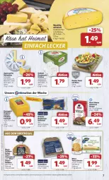 Gazetka promocyjna Combi - Prospekte - Gazetka - ważna od 25.05 do 25.05.2024 - strona 7 - produkty: angebot, angebote, appenzeller, brot, brötchen, burger, cheddar, Dinkelbrot, eis, elle, galbani, gin, gorgonzola, hamburger, hamburger brötchen, holländischer schnittkäse, intenso, Käse, kerrygold, korn, milch, regal, reis, salat, schnittkäse, schweizer schnittkäse, snack, snacks, stube, Ti, urtyp, vita, wasa, wurst, ZTE