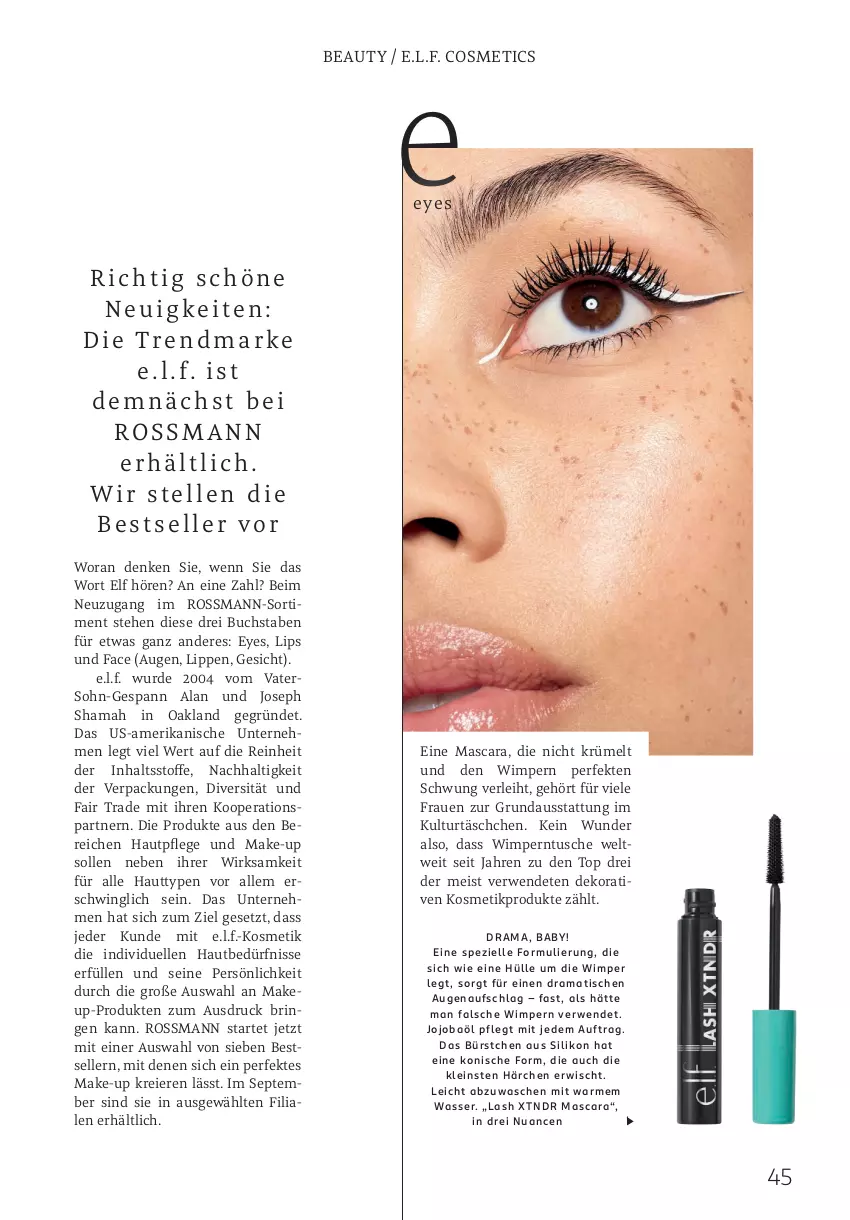 Aktueller Prospekt Rossmann - Prospekte - von 01.09 bis 30.09.2024 - strona 45 - produkty: buch, eier, eis, elle, hama, Hautpflege, kosmetik, Make-up, Mascara, Nuance, rama, ring, rwe, Spezi, Ti, tisch, wasser