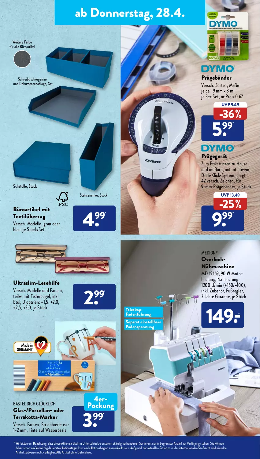 Aktueller Prospekt AldiSud - ALDI Aktuell - von 25.04 bis 30.04.2022 - strona 23 - produkty: alle artikel ohne dekoration, Brei, bügel, dekoration, dell, eis, elle, ente, gin, medion, Mode, Nähmaschine, reis, schreibtisch, Teleskop, Ti, Tiere, tisch, wasser, ZTE