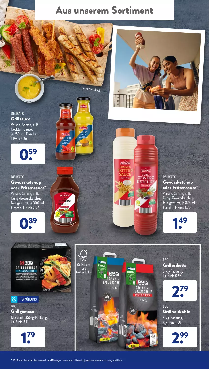 Aktueller Prospekt AldiSud - ALDI Aktuell - von 25.04 bis 30.04.2022 - strona 41 - produkty: briketts, cocktail, curry, eis, flasche, gewürz, gewürzketchup, grill, grillbriketts, grillholzkohle, grillsauce, Holz, holzkohle, ketchup, LG, reis, sauce, Ti