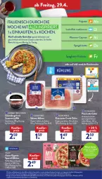 Gazetka promocyjna AldiSud - ALDI Aktuell - Gazetka - ważna od 30.04 do 30.04.2022 - strona 29 - produkty: aldi, alle artikel ohne dekoration, bier, Cap, cin, dekoration, eis, elle, filet, fleisch, gin, hinterkochschinken, knallerpreis, kochschinken, Kugel, lachs, lachsfilet, mozzarella, pfanne, pfannen, pizza, prosciutto, prosciutto cotto, prosciutto crudo, pute, reis, rel, rezept, rind, risotto, salami, schinken, schnitten, schwein, spaghetti, spargel, Spezi, Ti, Trüffel, wein, ZTE