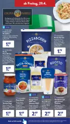 Gazetka promocyjna AldiSud - ALDI Aktuell - Gazetka - ważna od 30.04 do 30.04.2022 - strona 30 - produkty: aldi, aqua, arrabbiata, basilikum, cin, eis, fisch, fische, Fischer, geback, gin, hartkäse, Käse, küche, Kürbis, kürbiskerne, mascarpone, nuss, Ofen, pasta, pasta-sauce, pizza, reis, risotto, sauce, Schere, steinofen, Sugo, Ti, tomate, tomaten