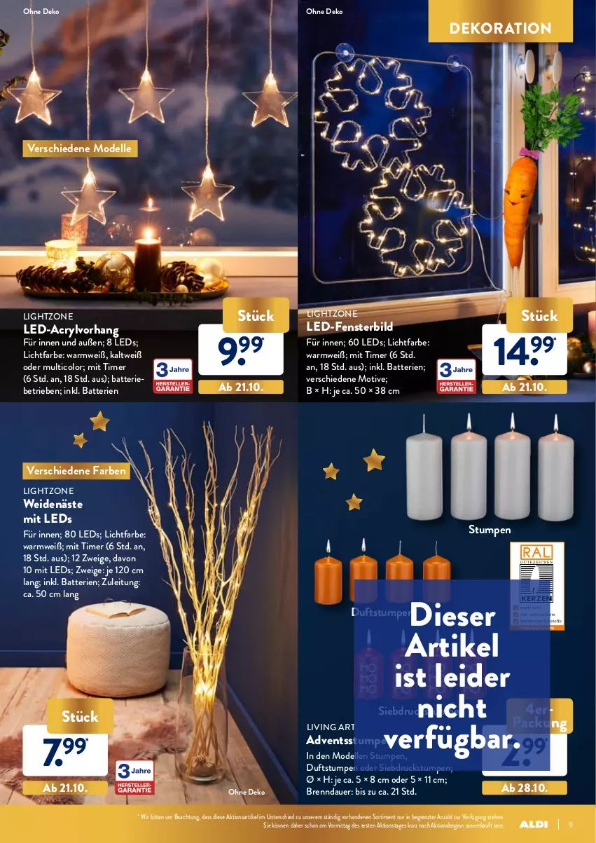 Aktueller Prospekt Aldi Nord - Aldi-Weihnachten-Deko - von 21.10 bis 24.12.2021 - strona 9