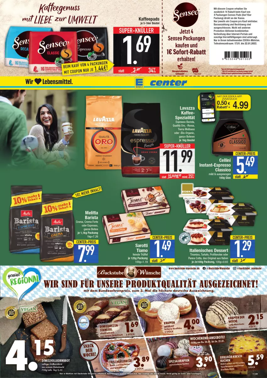 Aktueller Prospekt E Center - Angebote der Woche - von 17.01 bis 22.01.2022 - strona 11 - produkty: bio, kaffee, Ti