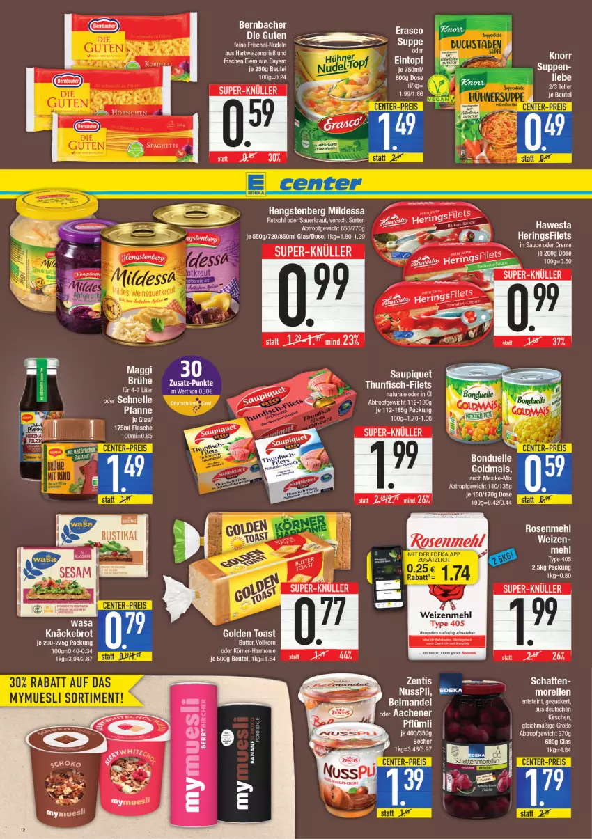 Aktueller Prospekt E Center - Angebote der Woche - von 17.01 bis 22.01.2022 - strona 12 - produkty: suppe, Ti, wasa