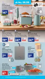 Gazetka promocyjna Aldi Nord - Aldi-Aktuell - Gazetka - ważna od 13.08 do 13.08.2022 - strona 12 - produkty: ambia, auer, auto, batterie, Becher, brötchen, dell, edelstahl, eier, Eierkocher, eis, elle, geschirr, gin, Holz, kerze, Kocher, küche, Küchen, Küchenwaage, Messbecher, messer, Mixer, Mode, reis, Ria, Schal, Schneebesen, schüssel, Signal, spülmaschinen, stabmixer, tasse, teller, Ti, tisch, toast, toaster, Waage, wasser, wasserkocher, ZTE