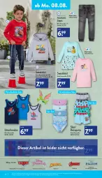 Gazetka promocyjna Aldi Nord - Aldi-Aktuell - Gazetka - ważna od 13.08 do 13.08.2022 - strona 16 - produkty: aldi, Bau, baumwolle, bio, disney, gin, hemd, hemden, jeans, kleid, Pants, pocopiano, reine baumwolle, Retropants, Ria, shirt, slip, slips, socken, Sweatkleid, Sweatshirt, Ti, Unterhemd, unterhemden, wolle, ZTE