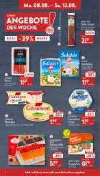 Gazetka promocyjna Aldi Nord - Aldi-Aktuell - Gazetka - ważna od 13.08 do 13.08.2022 - strona 8 - produkty: aldi, Alpenhain, angebot, angebote, auer, aus der tiefkühlung, bacon, Becher, bio, brot, camembert, coppenrath, creme, géramont, gin, Käse, kuchen, natur, salakis, schafskäse, snack, Ti, Tiroler Jausen, weichkäse, wurst