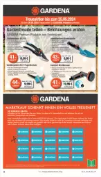 Gazetka promocyjna Marktkauf - Prospekt - Gazetka - ważna od 04.05 do 04.05.2024 - strona 30 - produkty: blume, blumen, brause, bügel, edelstahl, eier, eis, elle, gardena, Garten, Gartenschere, gsw, Holz, lachs, messer, pflanze, pflanzen, Reinigung, reis, Schere, Ti, topf, ZTE