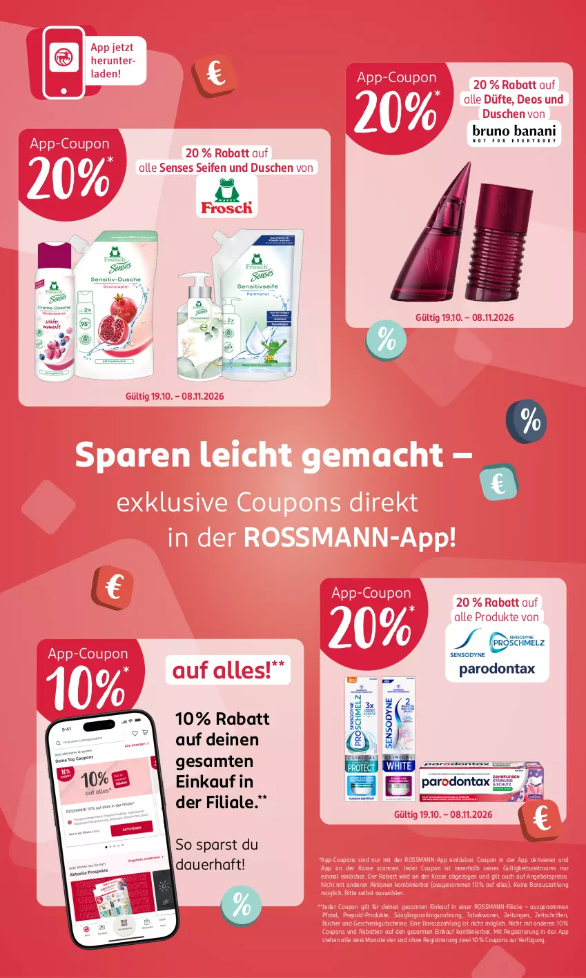 Aktueller Prospekt Rossmann - Prospekte - von 26.10 bis 30.10.2026 - strona 2 - produkty: angebot, angebotspreis, auer, coupon, coupons, deo, dusche, eis, gutschein, gutscheine, mac, reis, Seife, Ti