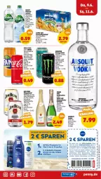 Gazetka promocyjna Penny - Prospekte - Gazetka - ważna od 11.06 do 11.06.2022 - strona 39 - produkty: Absolut Vodka, alkohol, Cap, capri-sun, coca-cola, cola, coupon, coupons, drink, eier, eis, elle, fanta, flasche, getränk, ice tea, jim beam, Mixgetränk, monster, Monster Energy, natur, nivea, pet-flasche, rabatt-coupon, reis, rel, sekt, Ti, vodka, wasser, whiskey, zucker