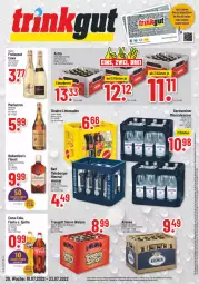Gazetka promocyjna Trinkgut - Gazetka - ważna od 23.07 do 23.07.2022 - strona 1 - produkty: alkohol, Alwa, angebot, angebotspreis, Bad, ball, Berger, blended scotch, blended scotch whisky, Cava, coca-cola, cola, deka, deutschland card, deutschlandcard, eis, elle, erde, fanta, flasche, freixenet, gerolsteine, gerolsteiner, Hefe, krone, LG, limo, limonade, limonaden, mariacron, mineralwasser, pils, pilsener, reis, Ria, scotch, scotch whisky, sim, sinalco, sprite, Sprudel, steiner, Ti, uhr, urtyp, wasser, wein, weinbrand, whisky