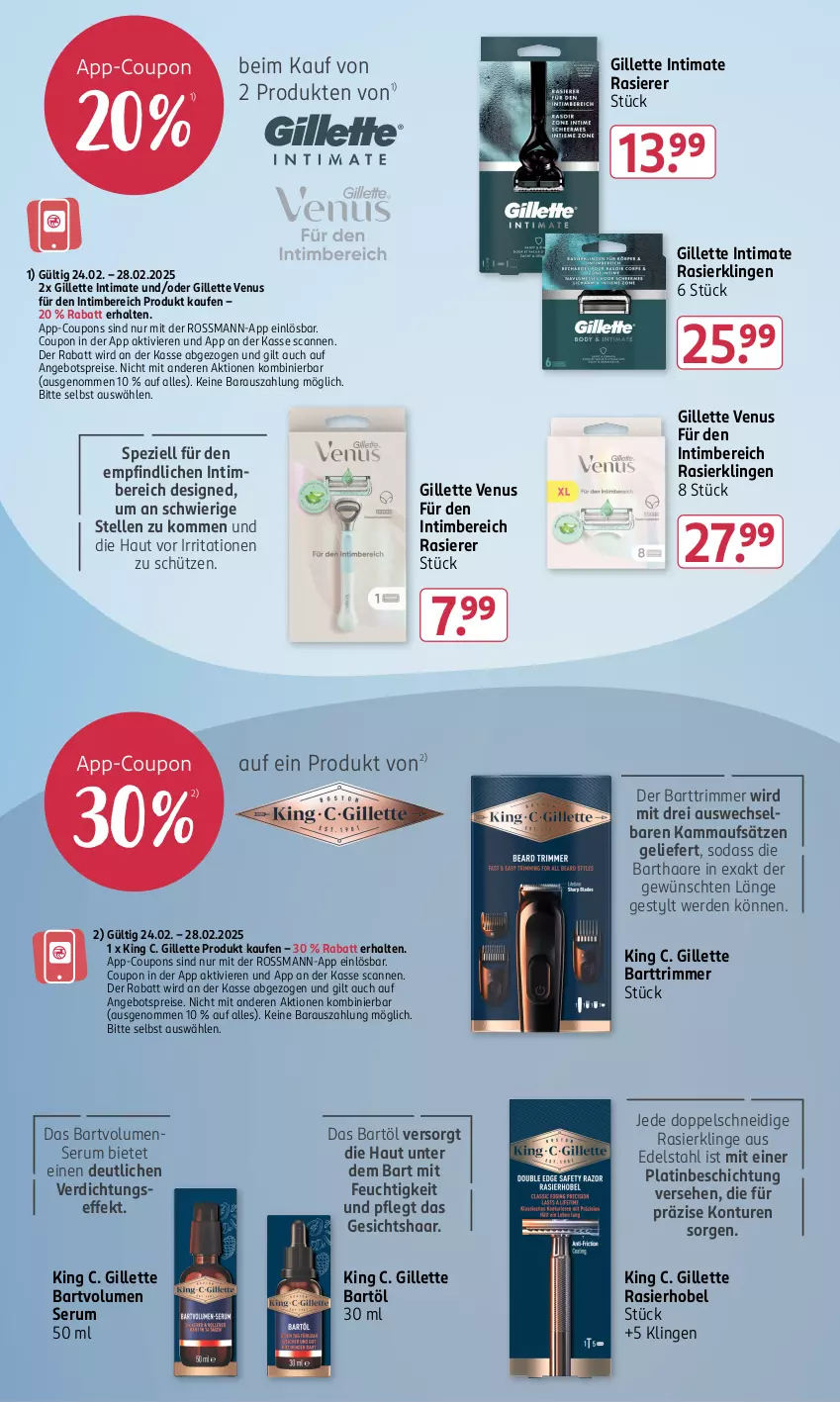 Aktueller Prospekt Rossmann - Prospekte - von 31.01 bis 06.04.2025 - strona 9 - produkty: angebot, angebotspreis, coupon, coupons, edelstahl, eis, elle, erde, gillette, gillette venus, rasierer, Rasierklinge, rasierklingen, reis, rum, Schütze, Serum, Soda, Spezi, Ti, venus