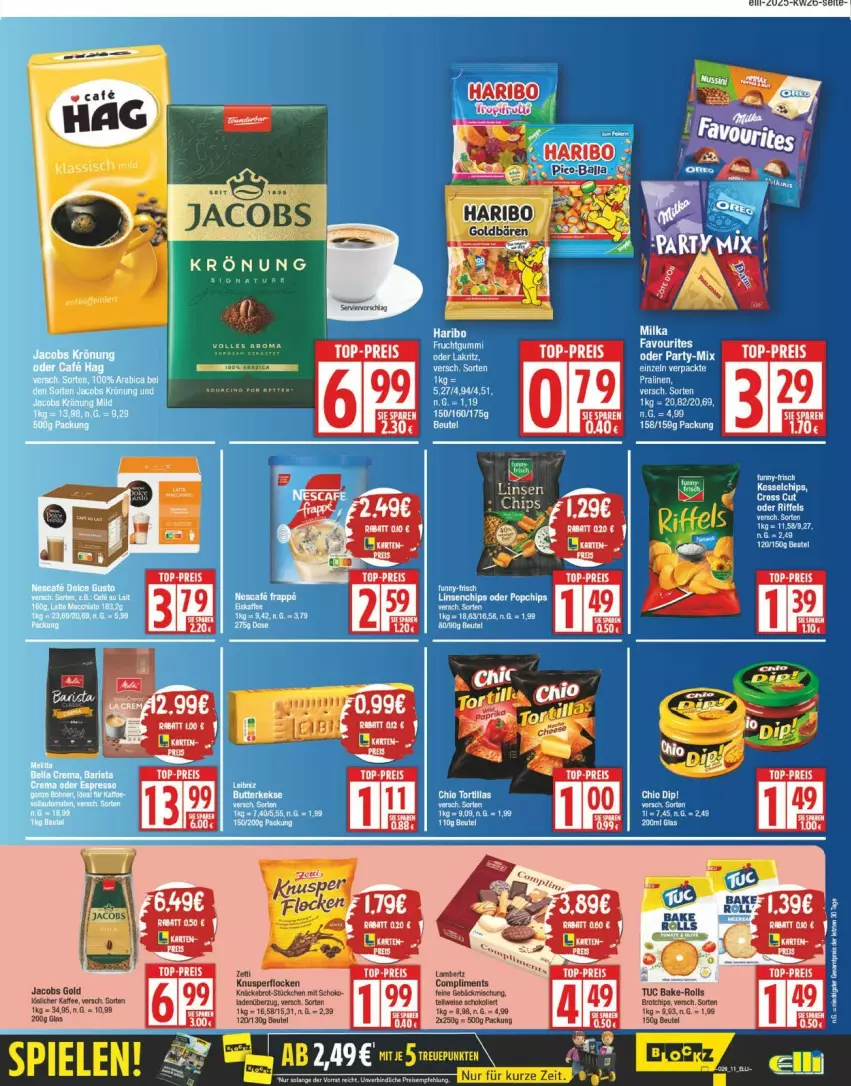 Aktueller Prospekt Edeka - Prospekte - von 23.06 bis 28.06.2025 - strona 11 - produkty: beutel, eis, ente, goldbären, haribo, jacobs, Jacobs Gold