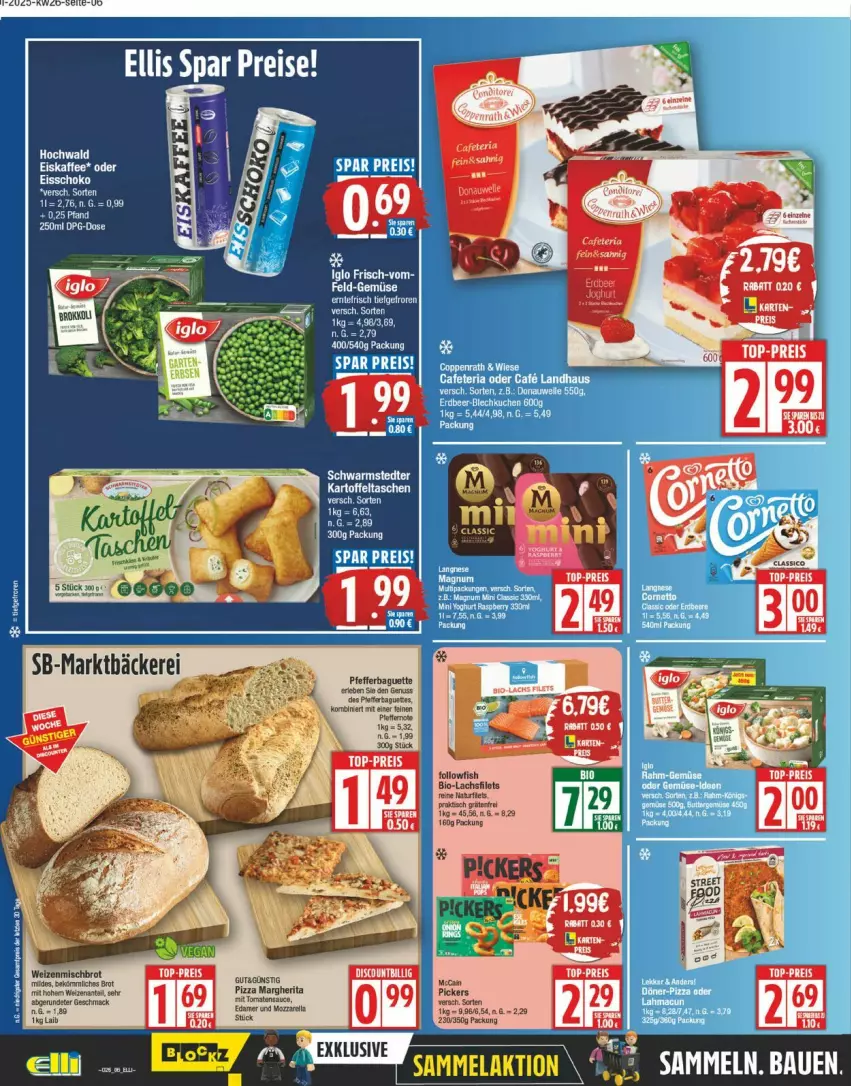 Aktueller Prospekt Edeka - Prospekte - von 23.06 bis 28.06.2025 - strona 6 - produkty: baguette, baguettes, brot, kartoffel, Kartoffeltaschen, mac, nuss, pfeffer, Ria, Tasche, taschen, weizenmischbrot